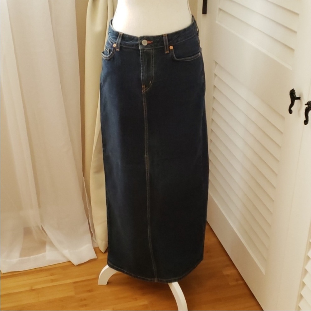 Vintage Lucky brand denium maxi skirt❤